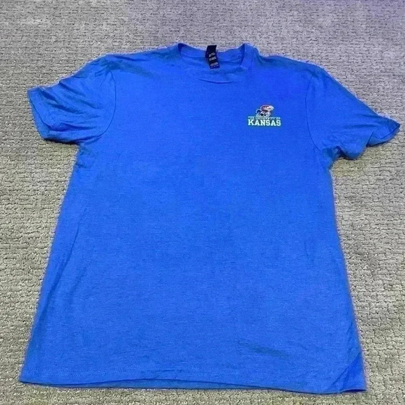 Kansas Jayhawks t shirt color Blue Size Small - Picture 1 of 4